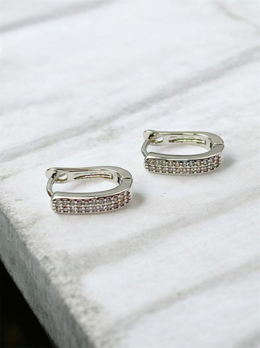 Areo Sleek Silver Hoop