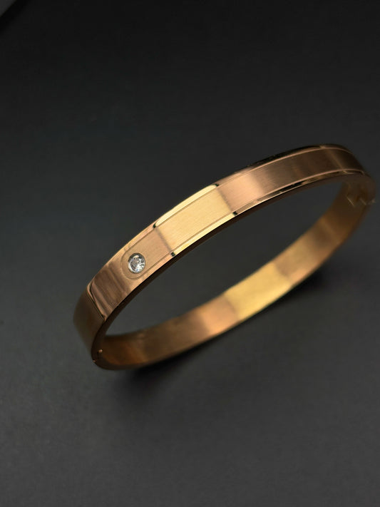 Aurum Single Diamond Rosegold Kada