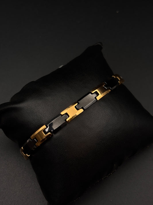 Ceramic Black Gold Fusion Bracelet