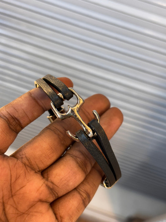 Anchor Leather Bracelet