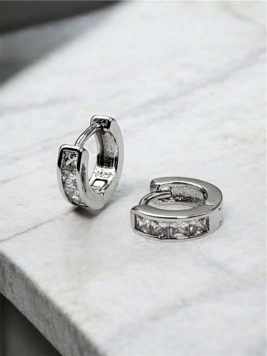 Classic Small Cubical Solitaire Studs for Men