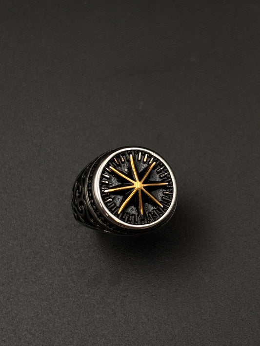 Retro Compass Ring