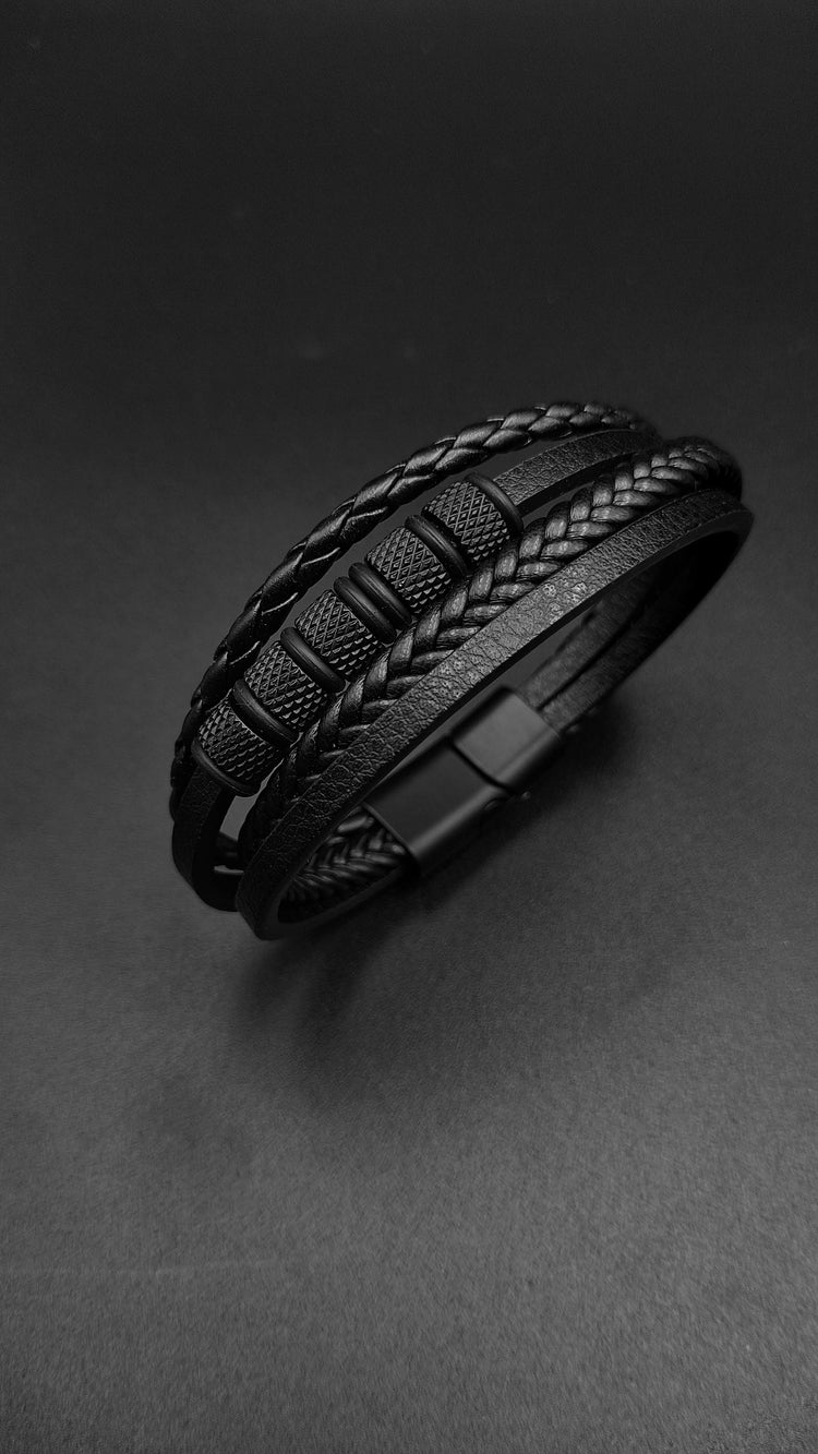 Men's Leather Bracelet Collection - Vrp Fashions 