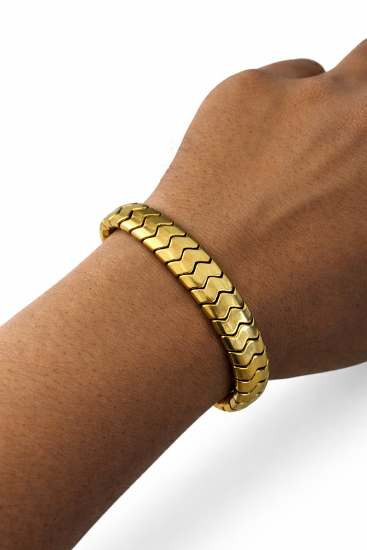 Wave Glass Beads Bracelet