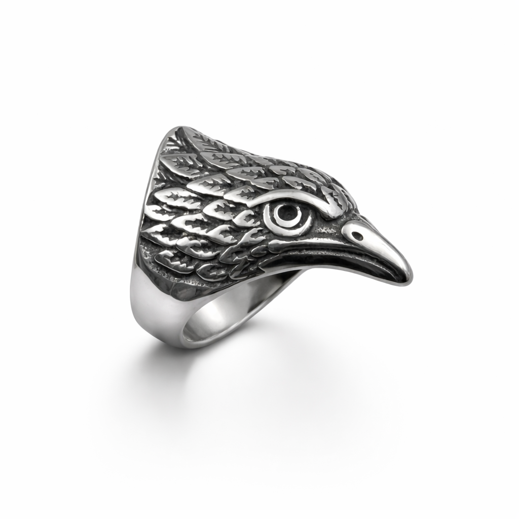 Wild Eagle Head Face Ring