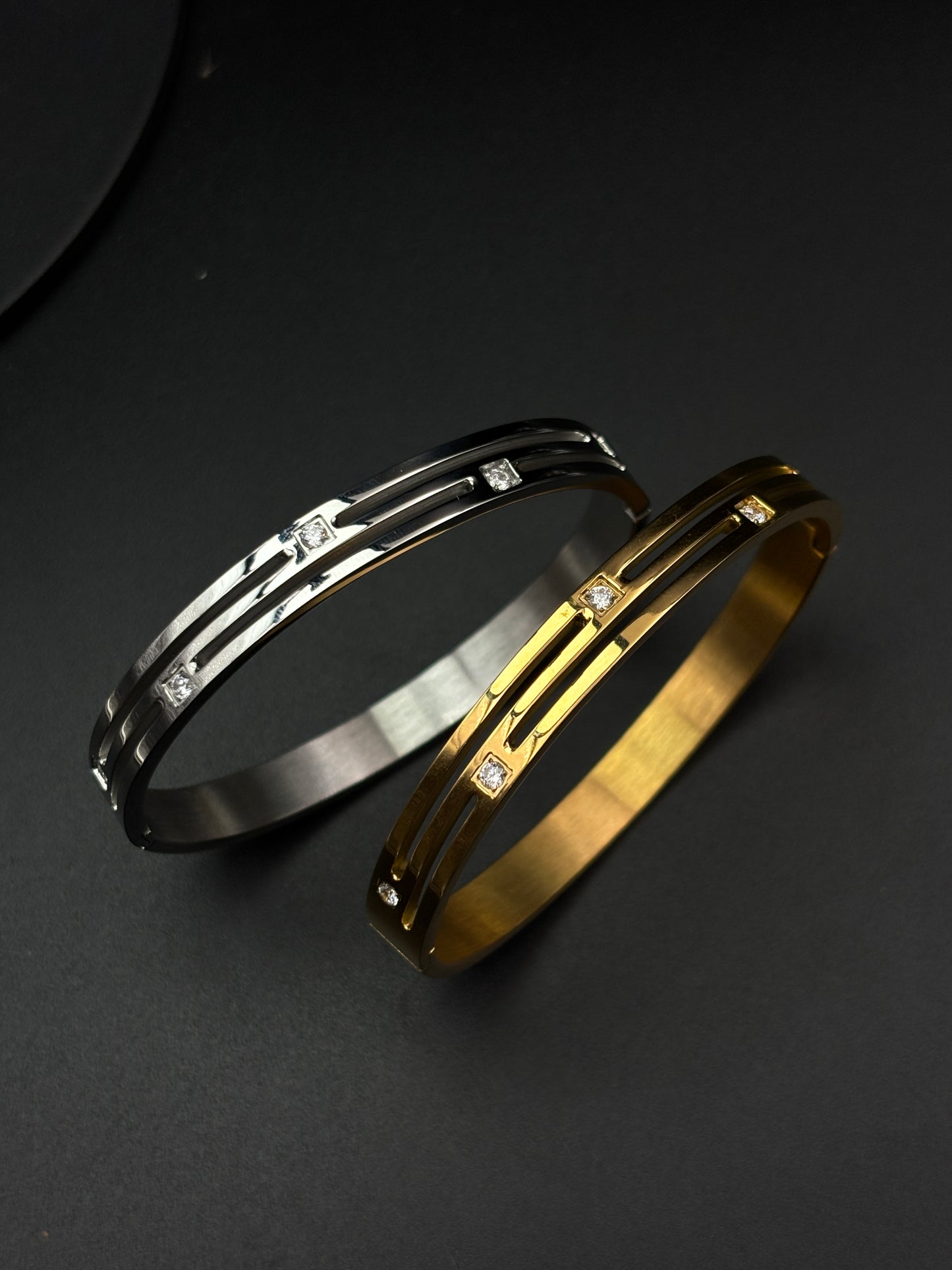 Glory Diamonds Studded Broad Bracelet for Men