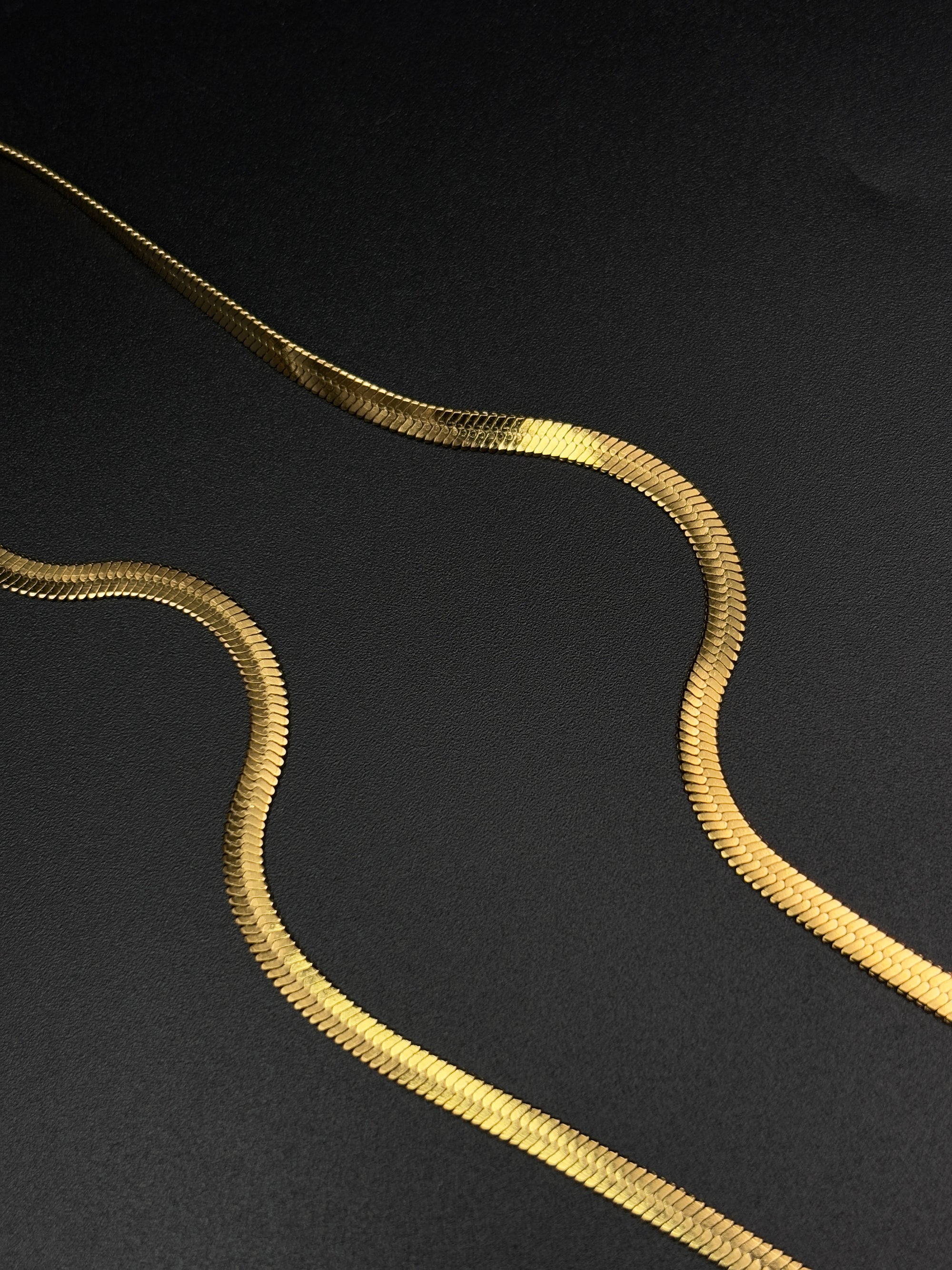 Flat Gold Snake Chain for Men