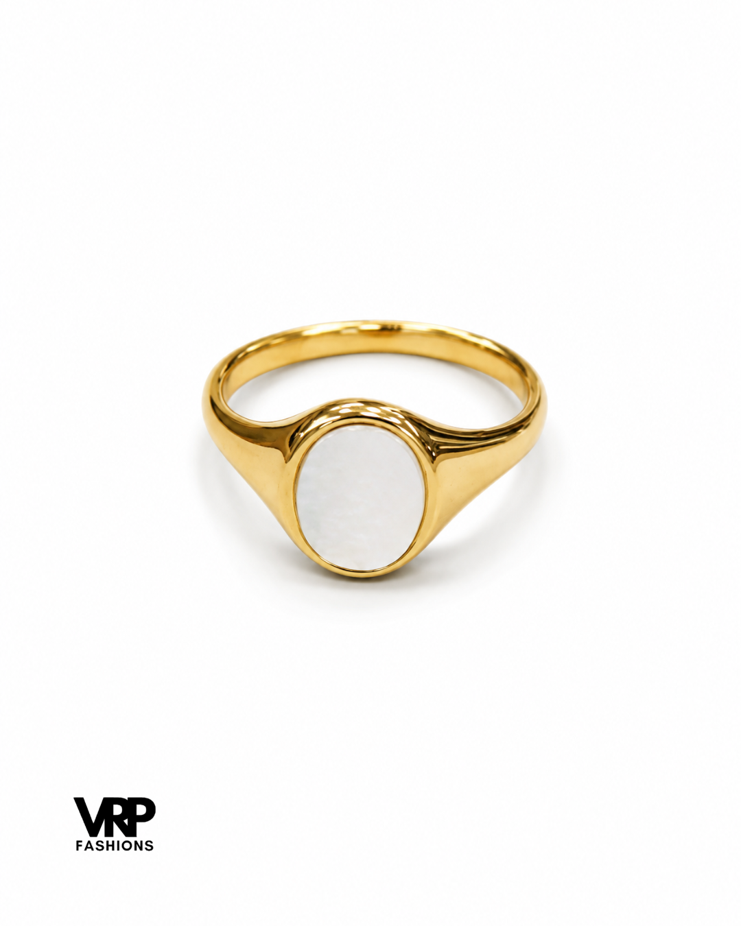 Pearl Oval Signet Ring