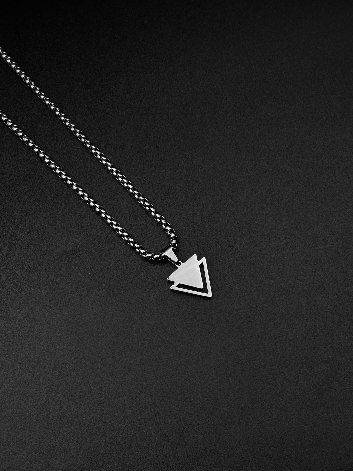 Trinity triangle necklace