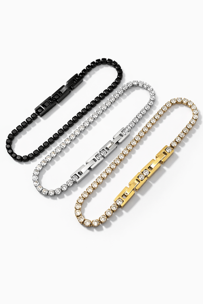 Tennis Iced Bracelet for Men (3 mm)