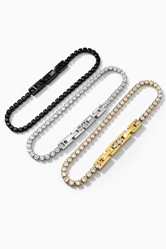 Tennis Iced Bracelet for Men (3 mm)