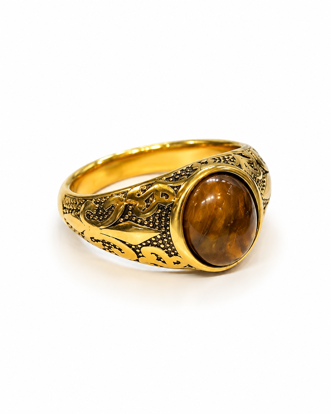 Tiger Stone Gold Ring