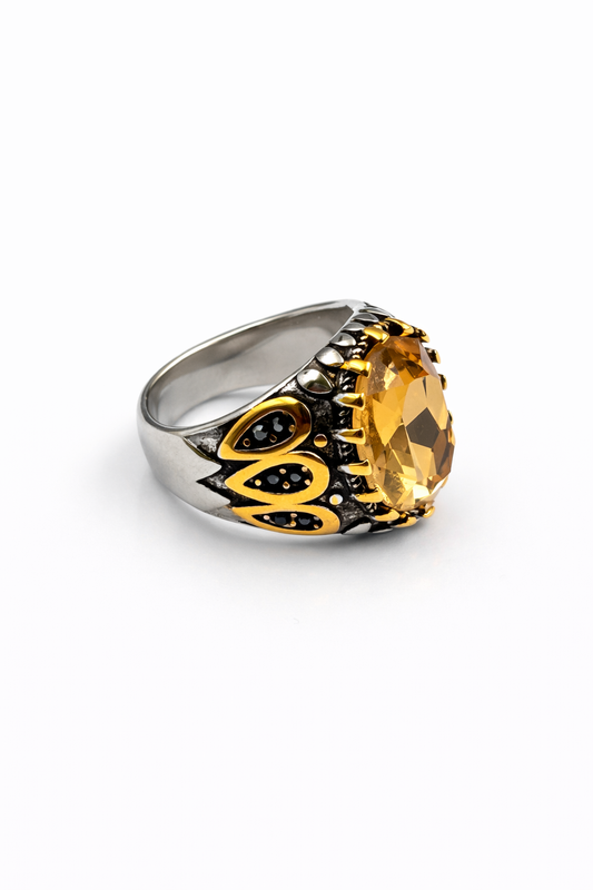 Yellow Sapphire Signet Ring