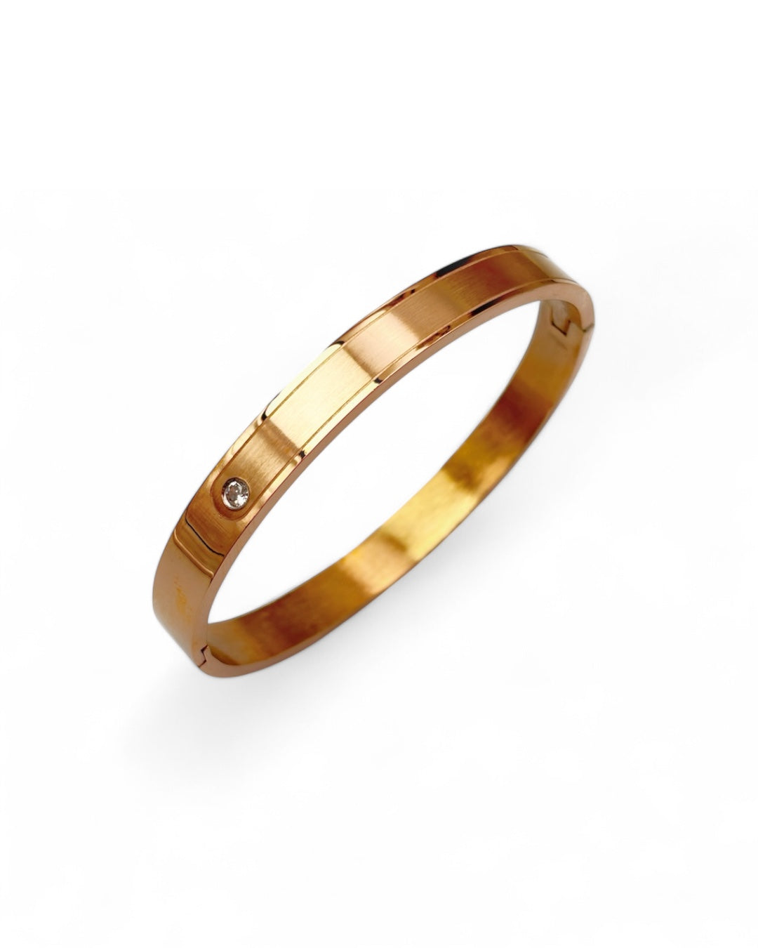 Aurum Single Diamond Rosegold Kada
