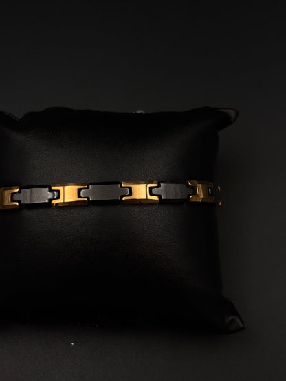 Ceramic Black Gold Fusion Bracelet