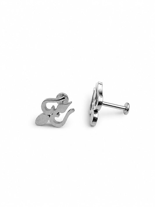 Trishul - Silver Flat Back Studs