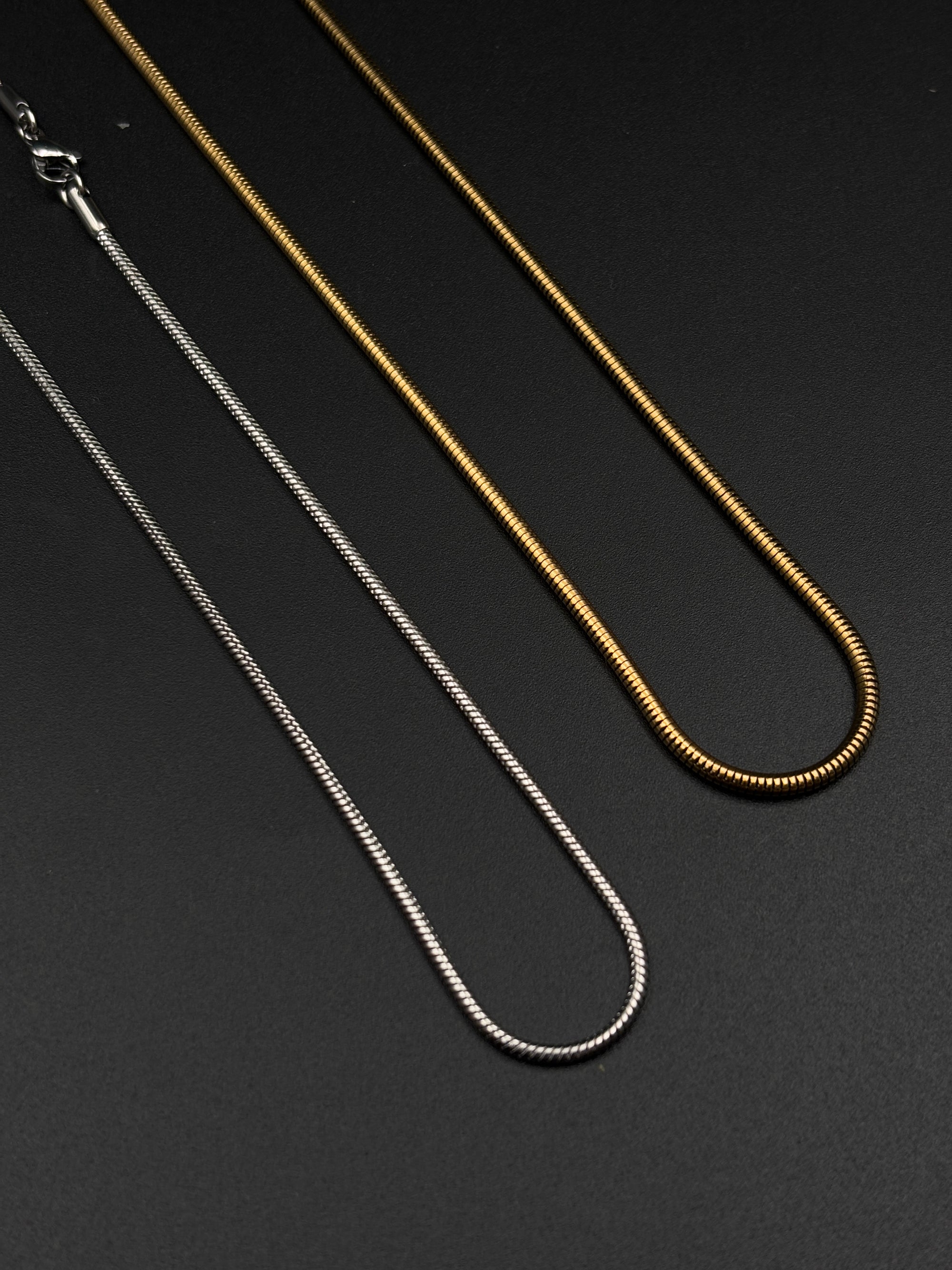Round Slim Snake Chain For Men