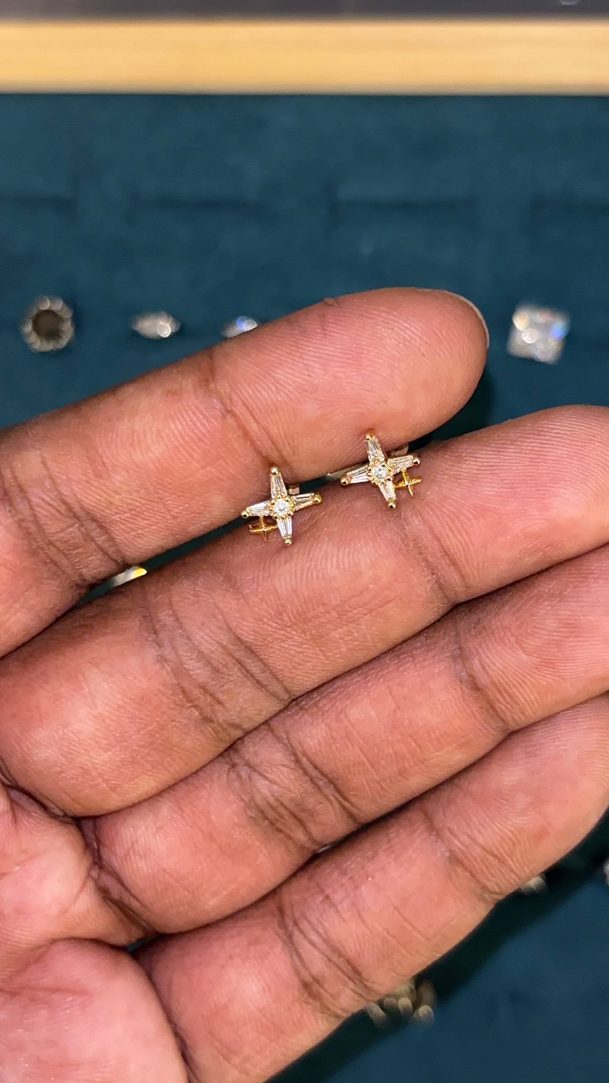 Cosmic Cross Studs - Designer Earings for Men