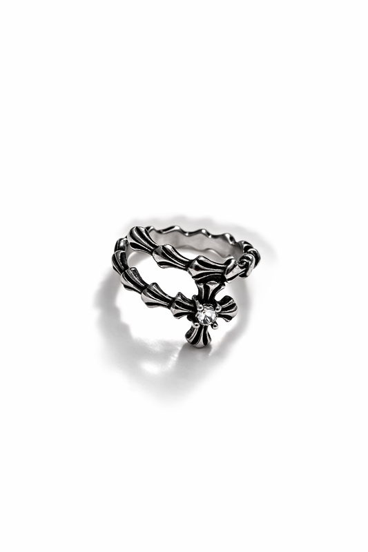 Knight Diamond Cross Ring