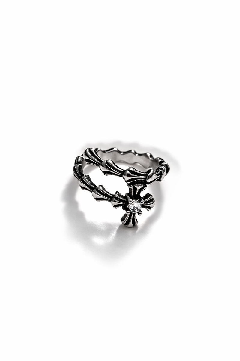 Knight Diamond Cross Ring