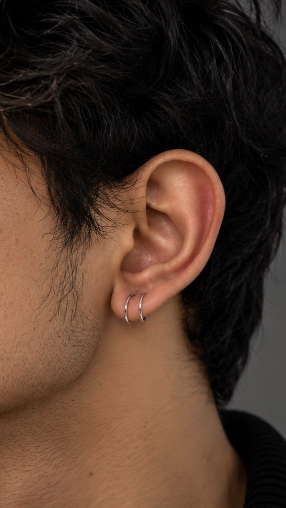 Spiral Hoops / 2 in 1 - Nose Ring / Earing