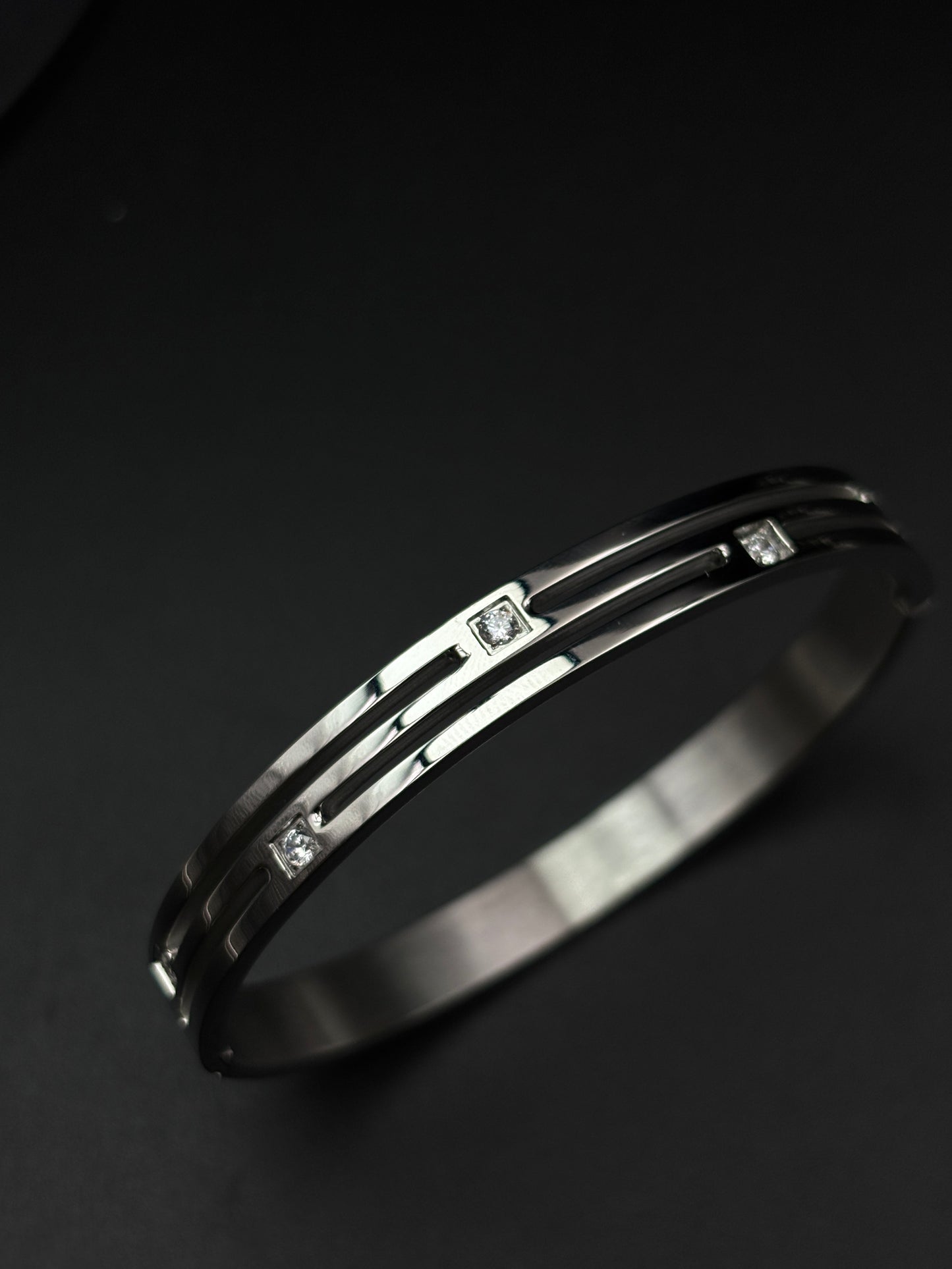 Glory Diamonds Studded Broad Bracelet for Men