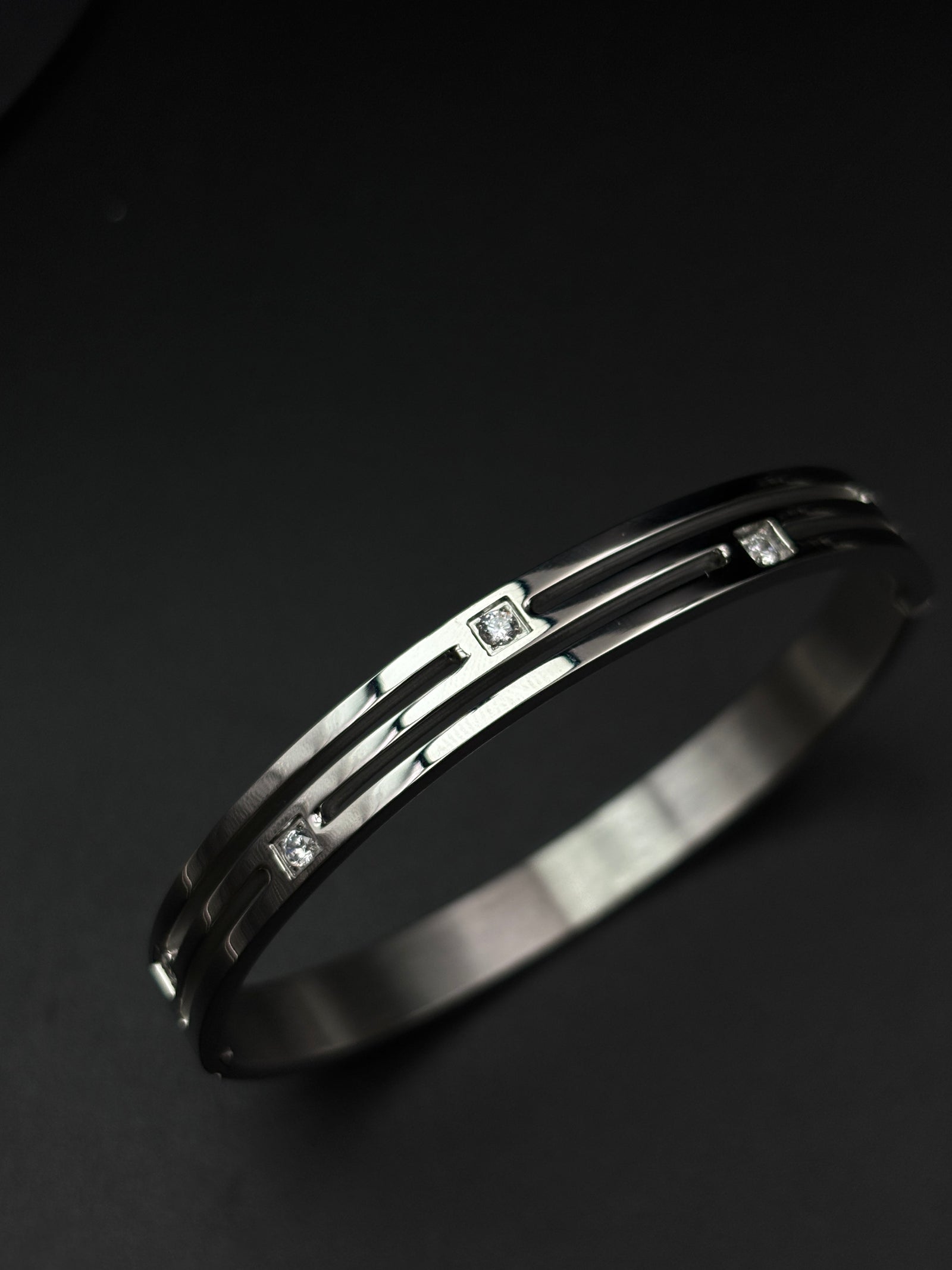 Glory Diamonds Studded Broad Bracelet for Men