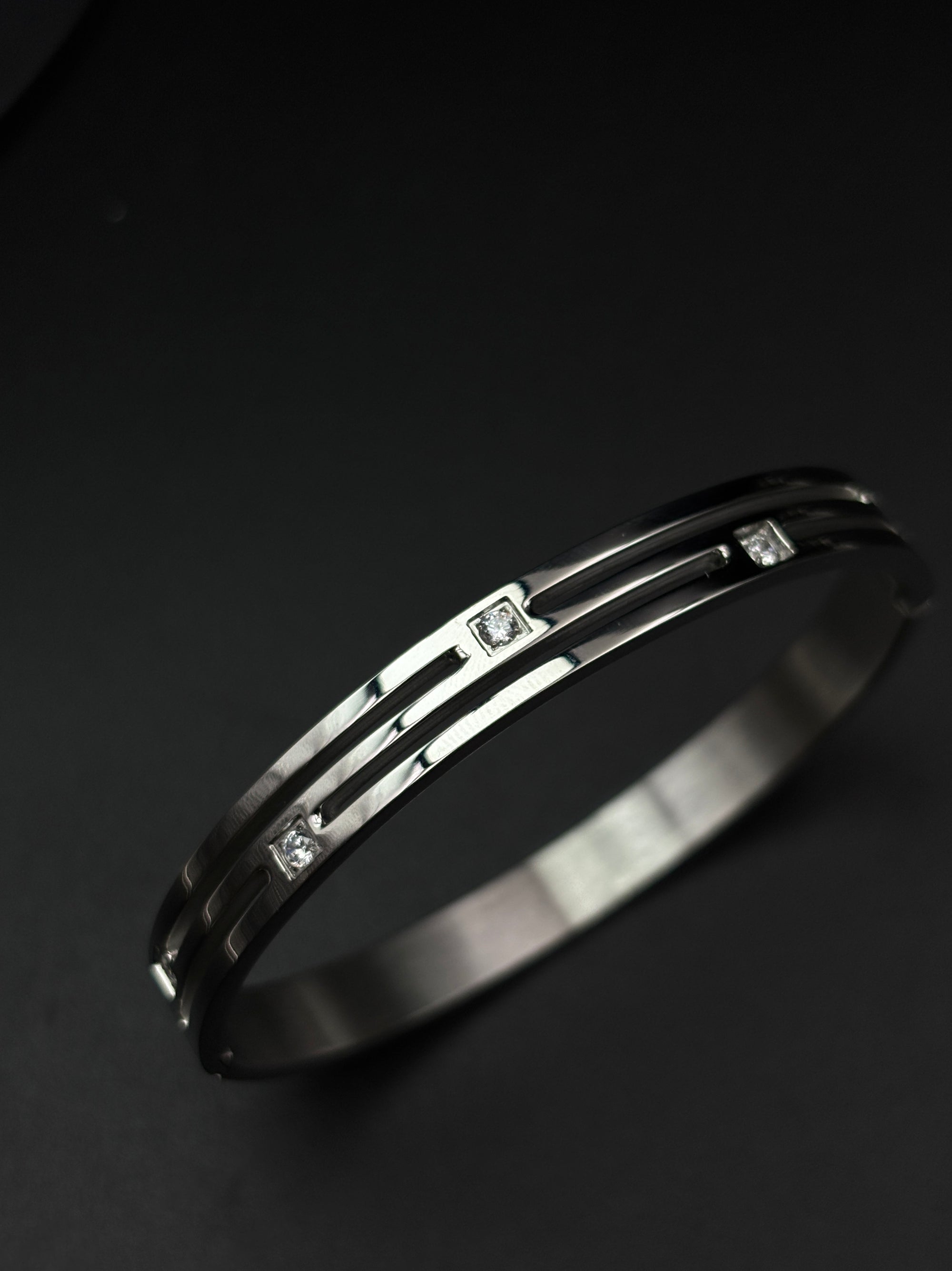 Glory Diamonds Studded Broad Bracelet for Men