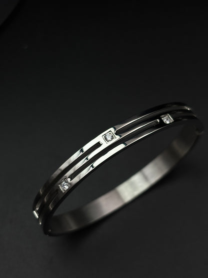 Glory Diamonds Studded Broad Bracelet for Men