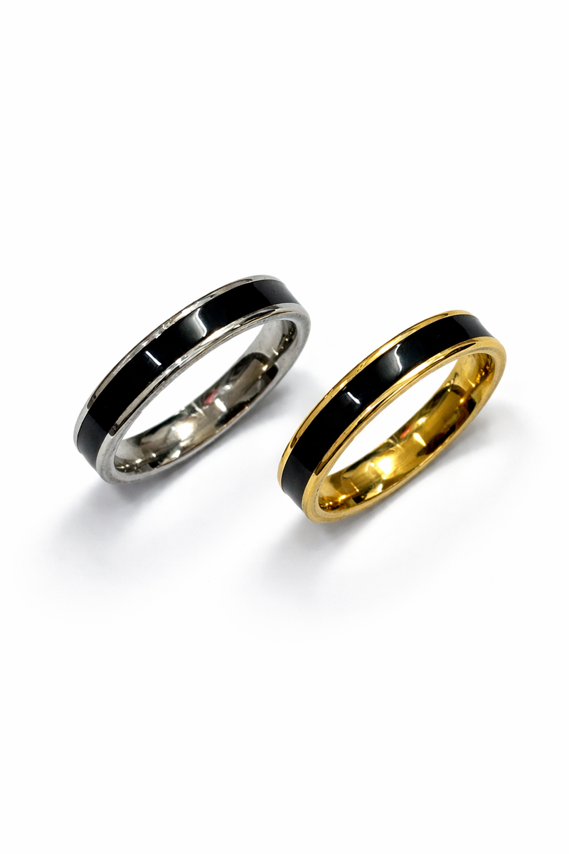 Minimalist Dual tone Band Rings