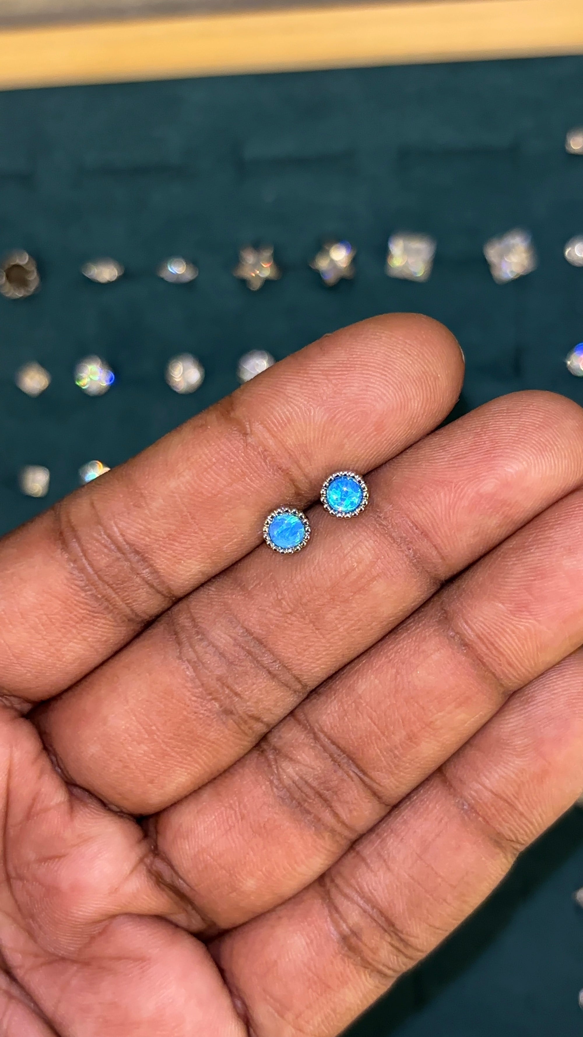 Nebula Blue Studs