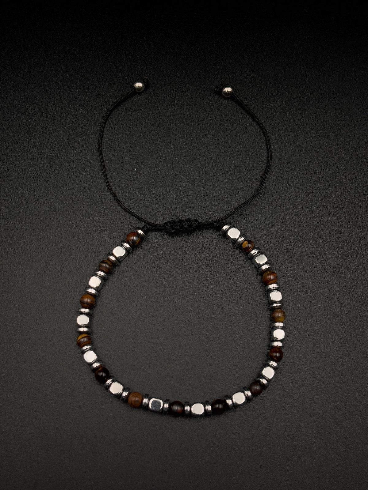 Shades of Beads Tiger Eye Bracelet Adjustable Size