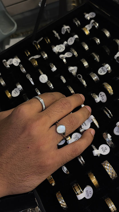 Pearl Oval Signet Ring