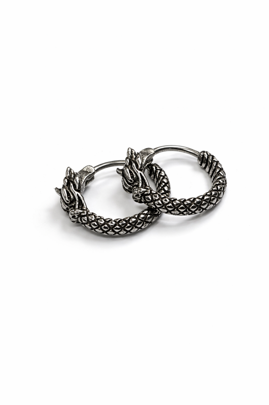 Dragon Gunmetal Hoops