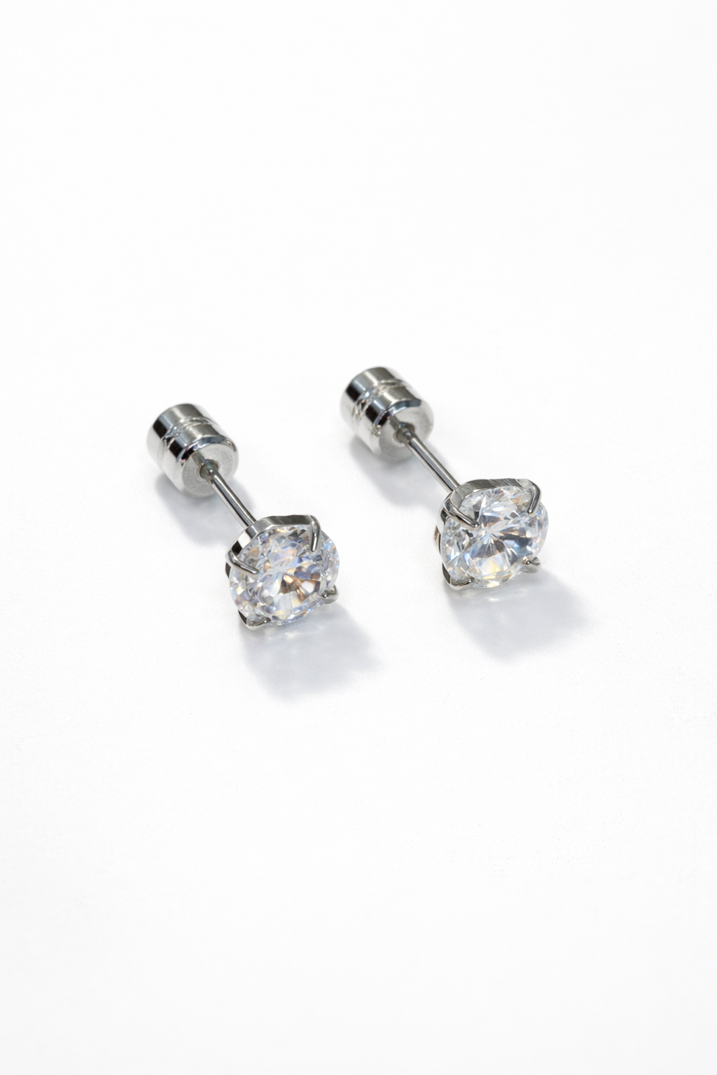 5 mm Silver Solitaire Studs