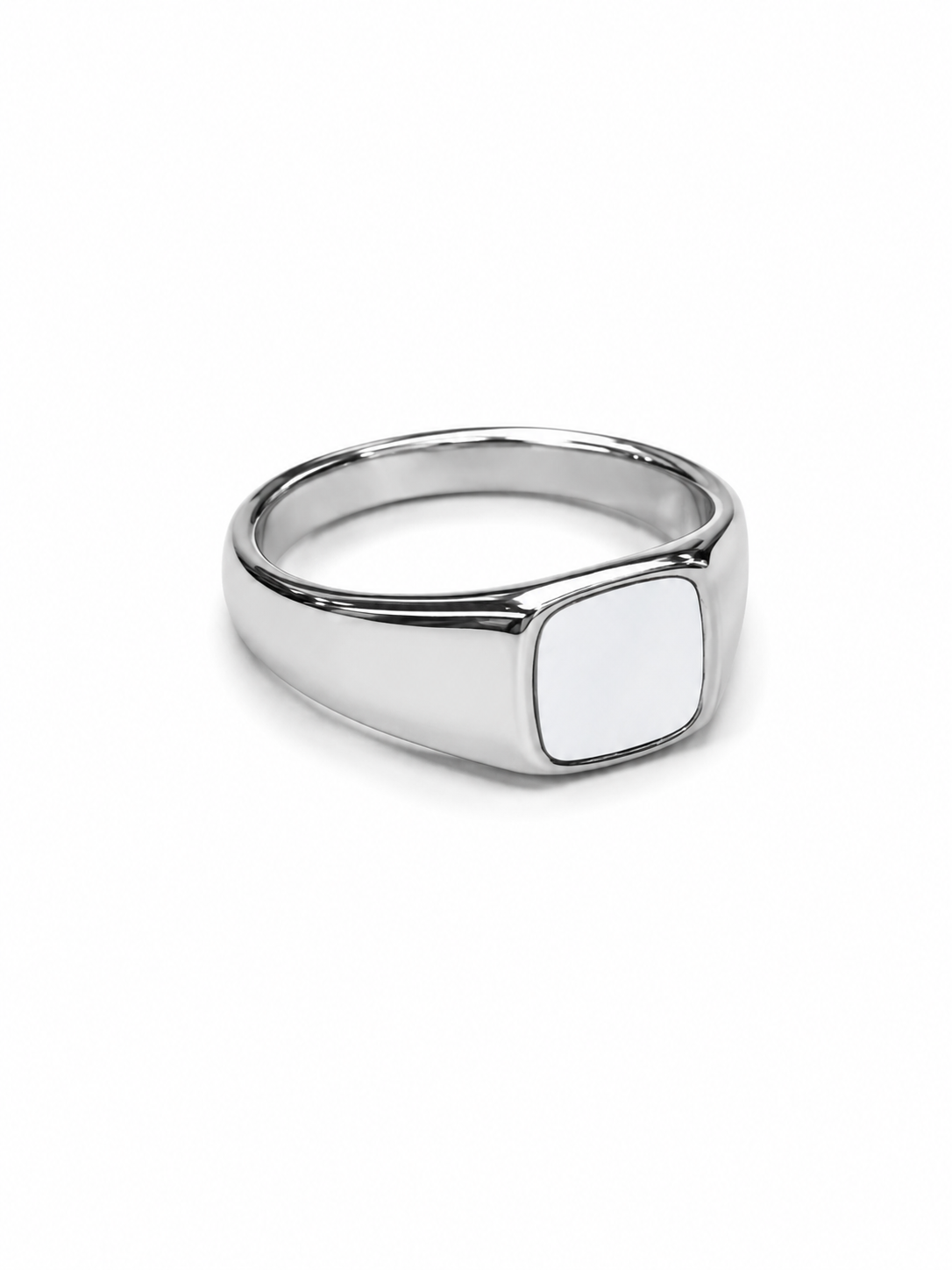Square Pearl Signet Ring