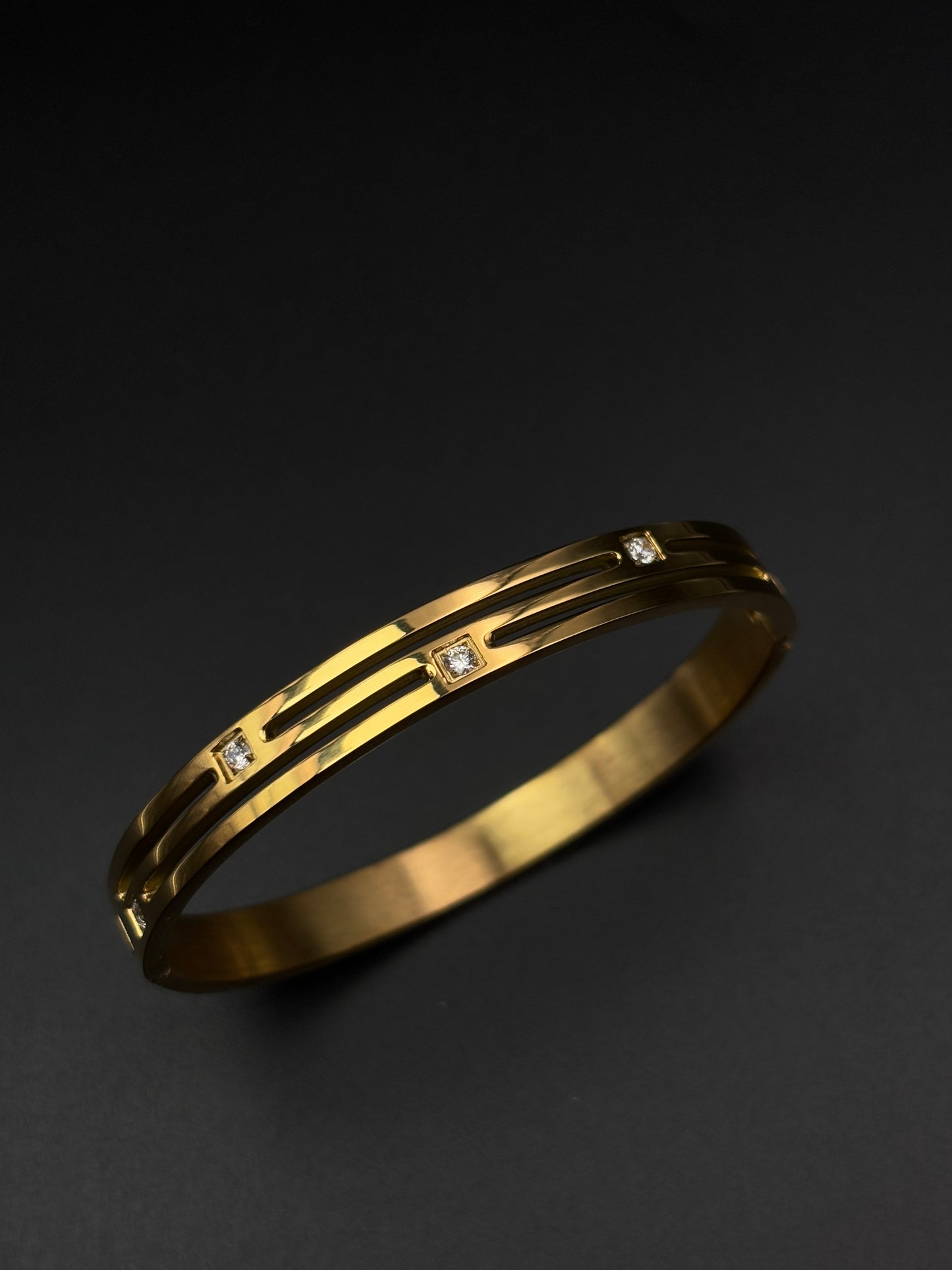 Glory Diamonds Studded Broad Bracelet for Men