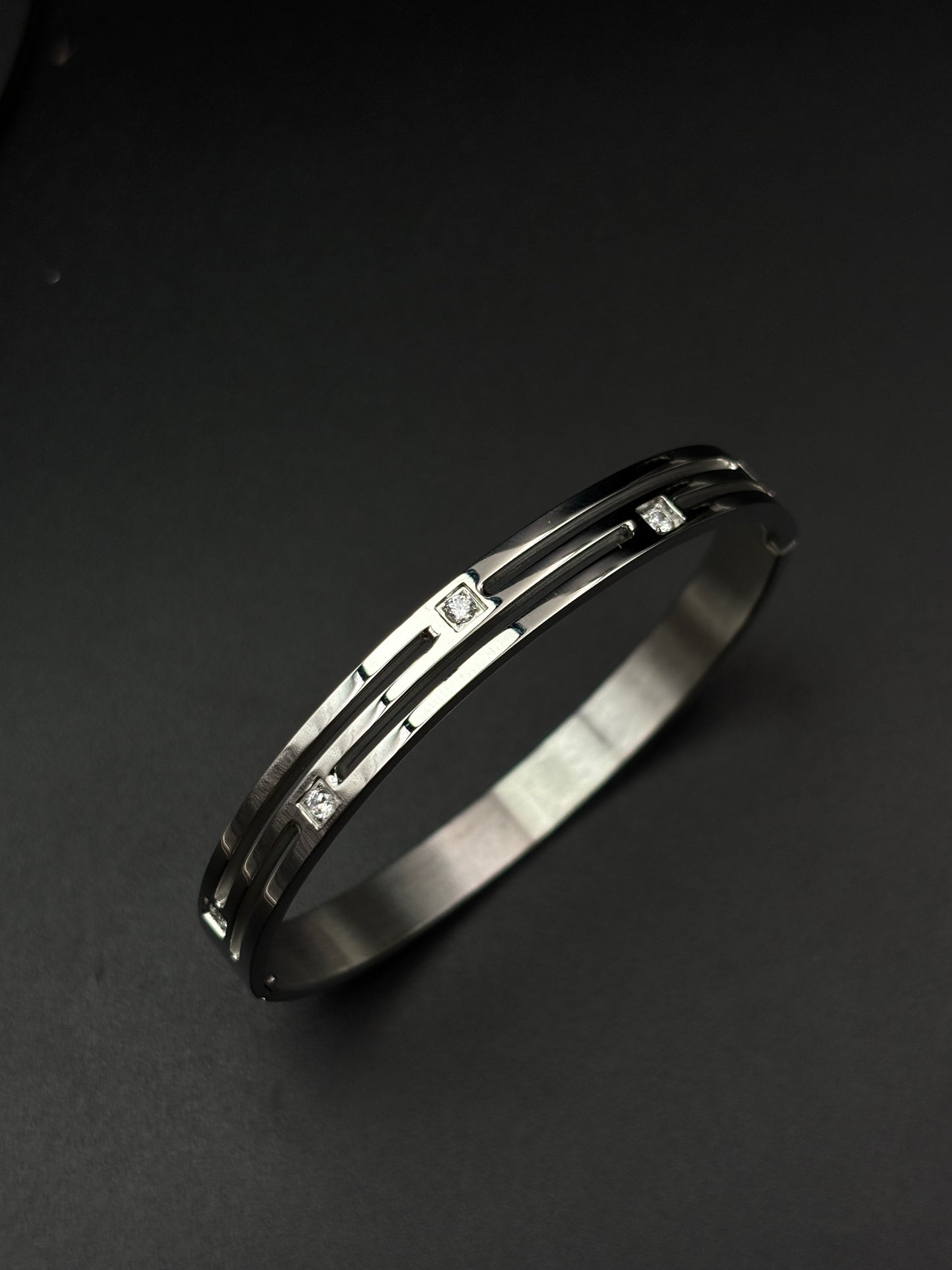 Glory Diamonds Studded Broad Bracelet for Men