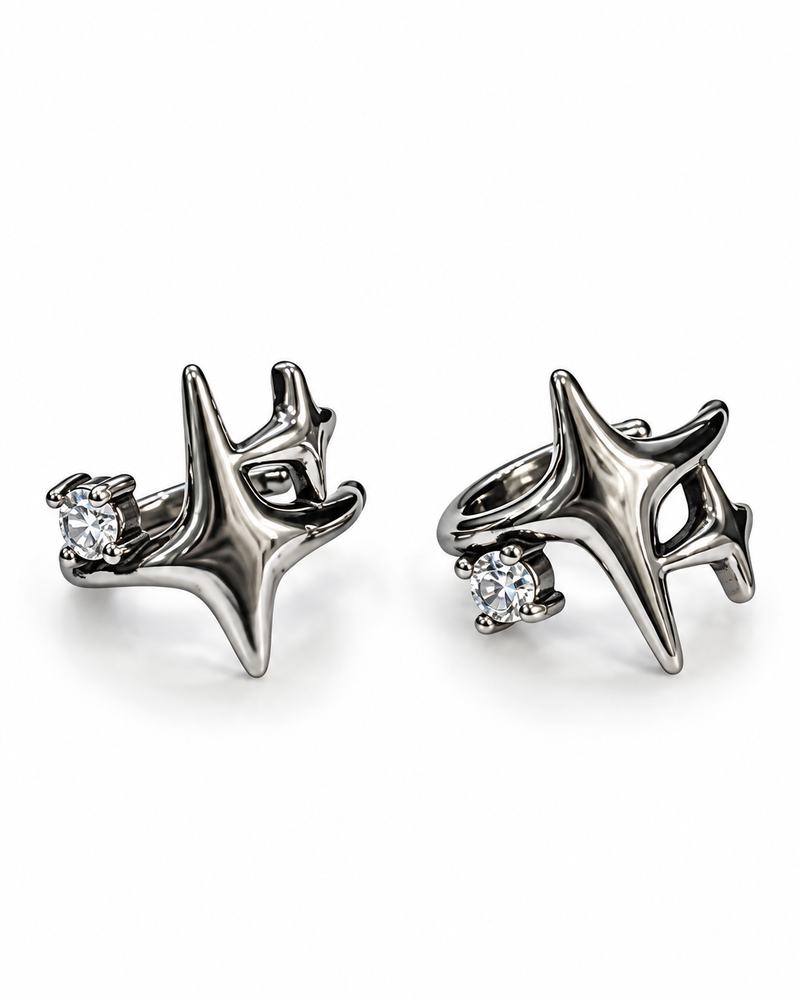 Y2K Diamond Earcuffs non pierced