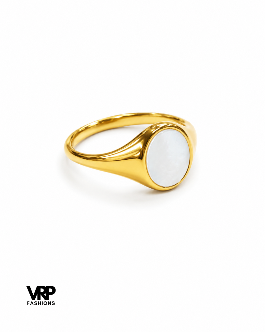 Pearl Oval Signet Ring