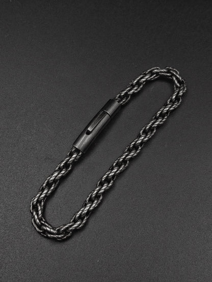 Twisted Chain Bracelet - Gunmetal