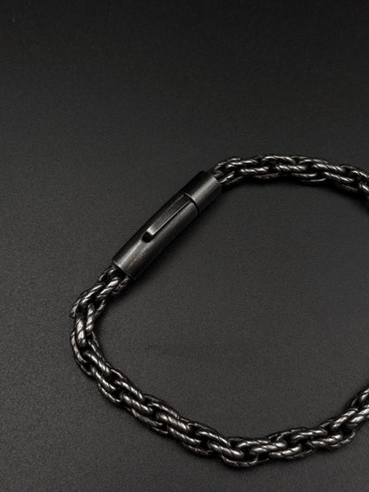 Twisted Chain Bracelet - Gunmetal