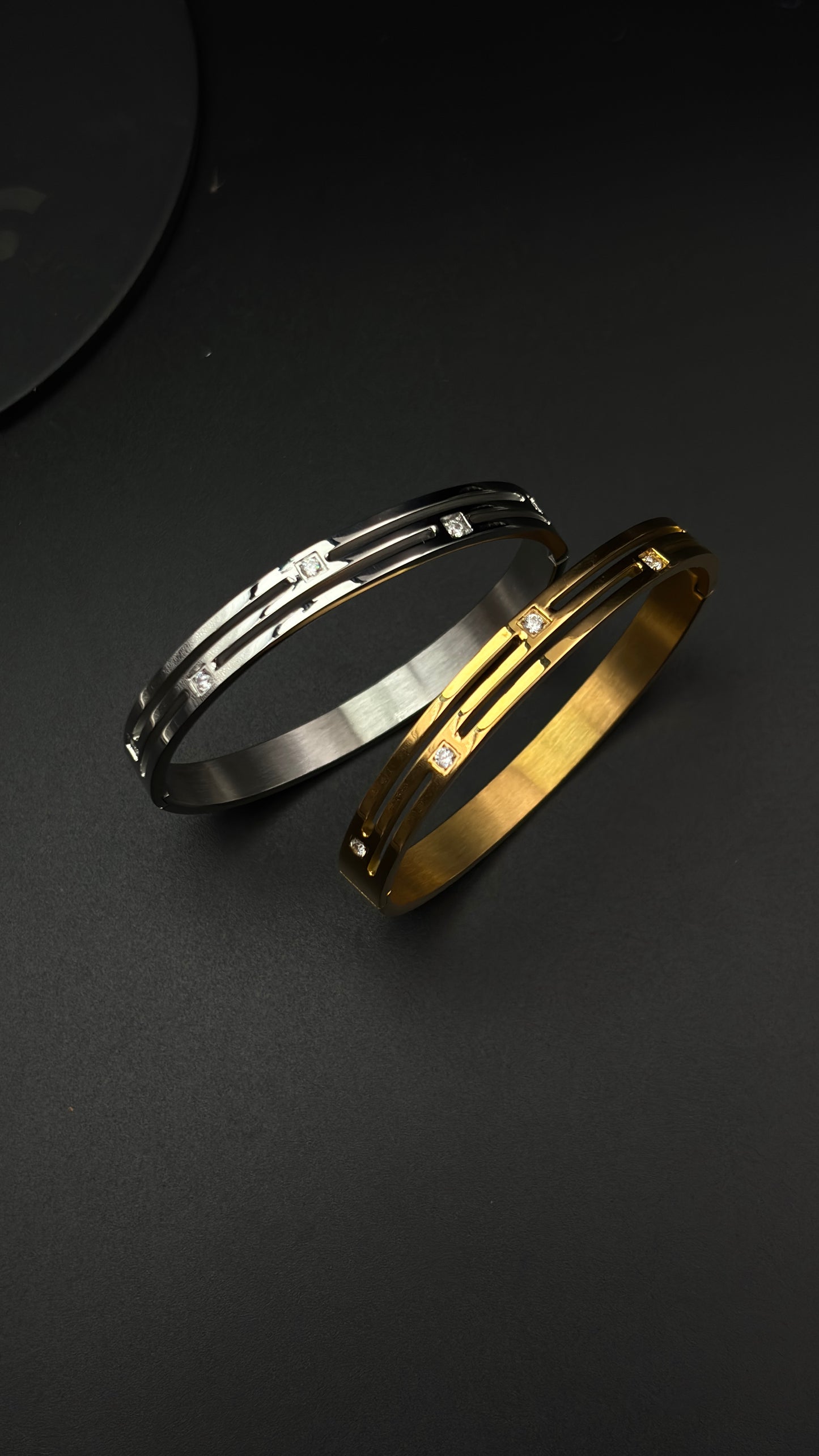 Glory Diamonds Studded Broad Bracelet for Men