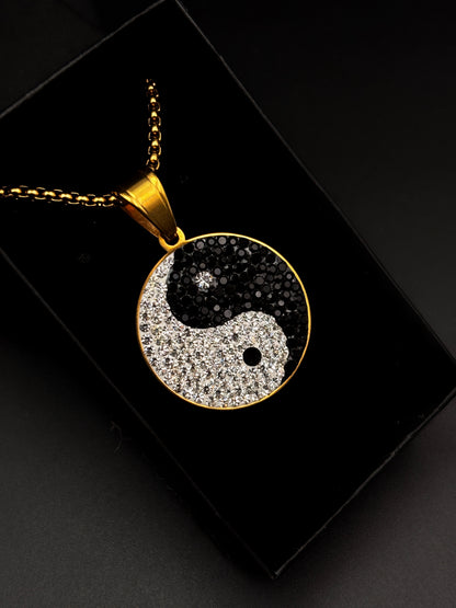 Ying Yang Elegance Pendant Necklace - Vrp Fashions 