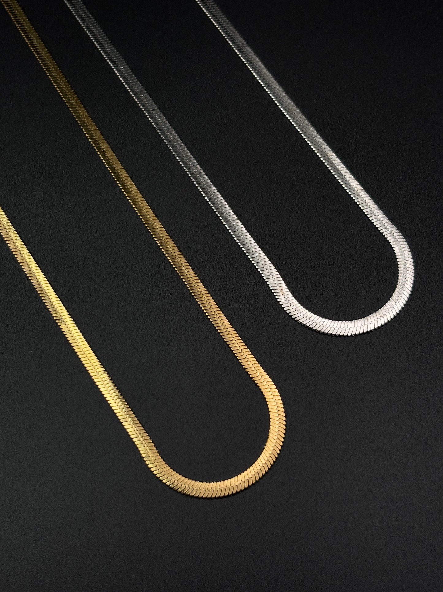 Flat Snake Chain Silver