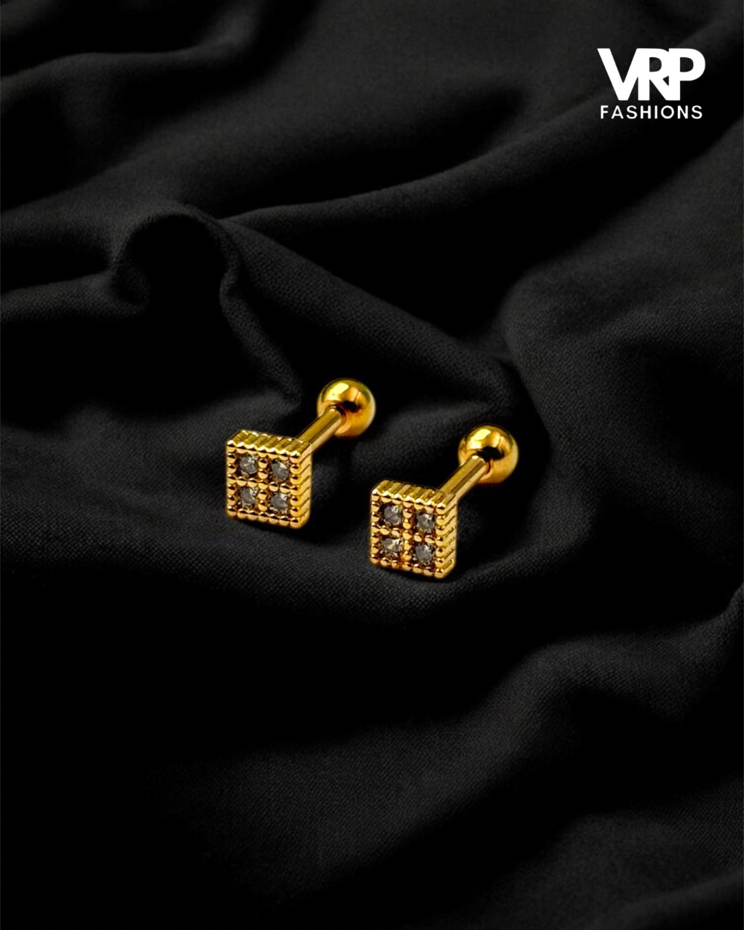 Minimal Square Stud Earings