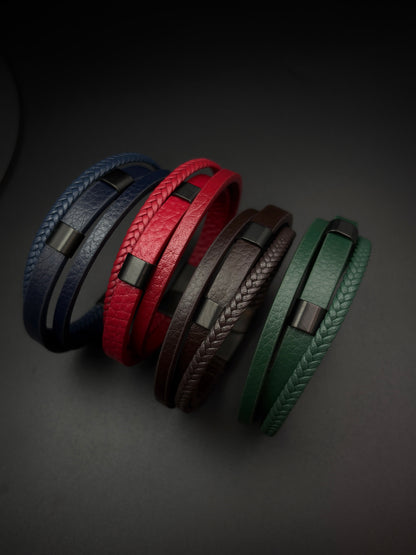 Nuvo Braided Leather Bracelet for Men