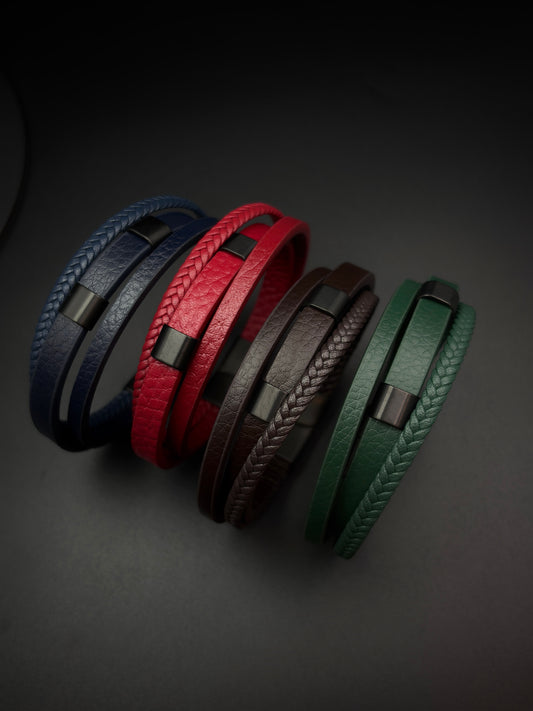 Nuvo Braided Leather Bracelet for Men