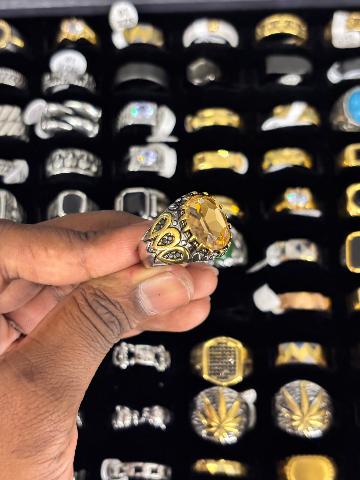 Yellow Sapphire Signet Ring