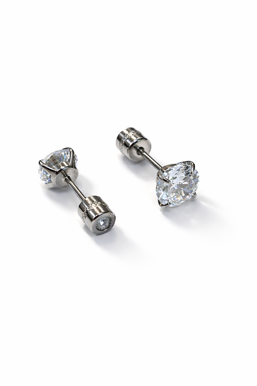 6 mm Solitaire Silver Studs